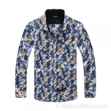 Chemise à motif floral décontracté pour hommes de vacances